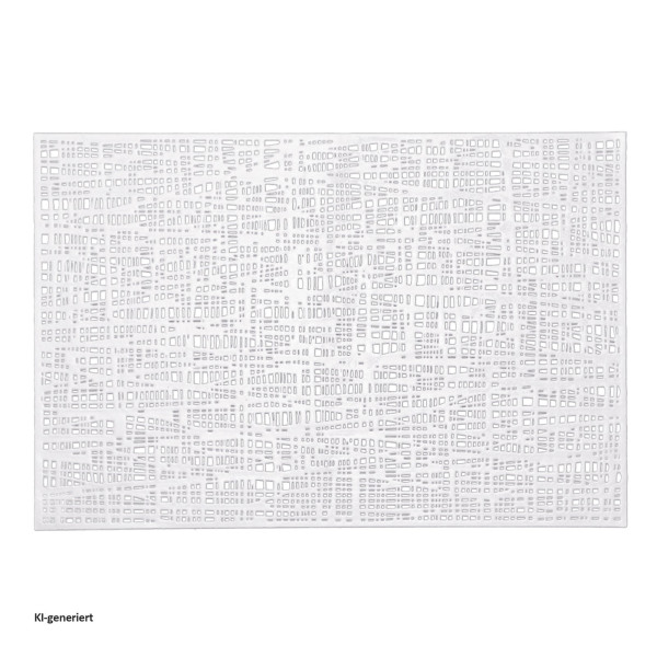 Platzset "Scribble", Kunststoff, weiß