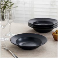 NTK-Collection Matt Schwarz Pastateller 4 Stück NTK-Collection Matt Schwarz Pastateller 4 Stück