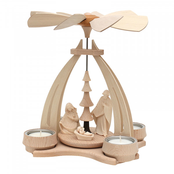 SIGRO Heilige Familie Holz Teelicht-Tischpyramide