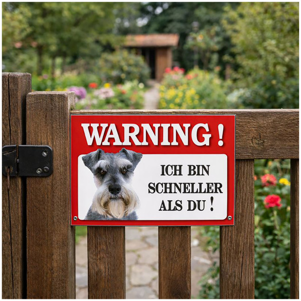 HTI-Line Schnauzer Blechschild Wachhund