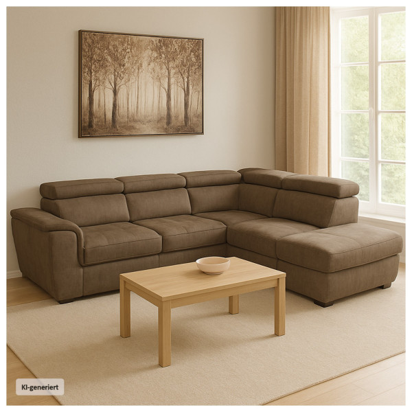 Ecksofa Sandy rechts braun