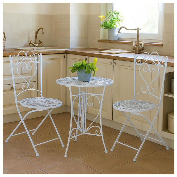 Tischgruppe Curly Creme