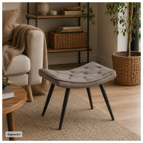 Hocker Freya grau