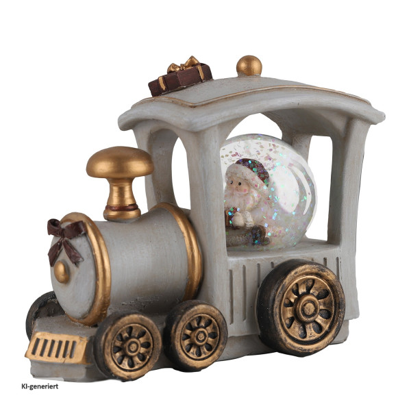 Weihnachtseisenbahn mit Schneekugel Natur
