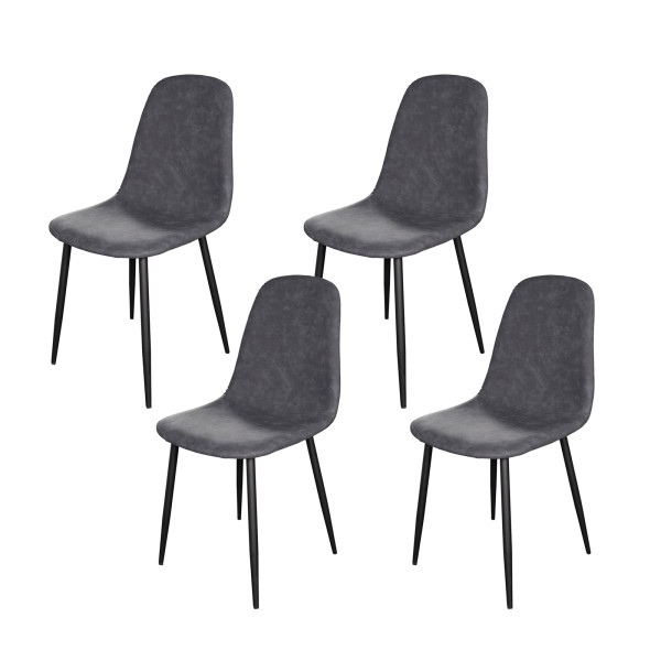 Stuhl Savannah PU Antikgrau