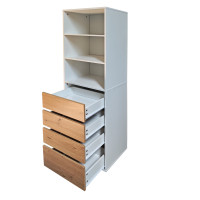 Vorschau: HTI-Living Weiß/Artisaneiche Schrank mit 4 Schubladen und 3 offenen Fächern Vorschau: HTI-Living Weiß/Artisaneiche Schrank mit 4 Schubladen und 3 offenen Fächern