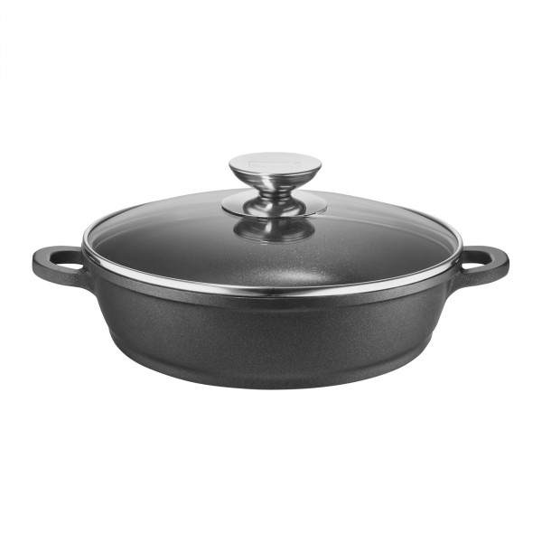 Berndes Vario Click Servierpfanne mit Glasdeckel Induction