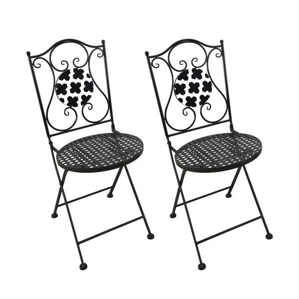 Gartenstuhl Aster "Black and White" 2er Set