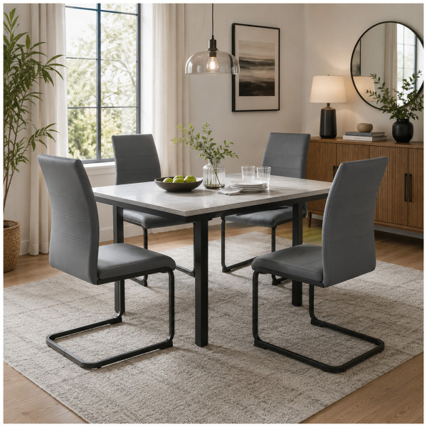 Schwingstuhl SallyP PU Grau