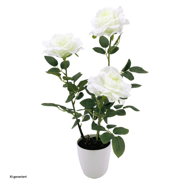 Rosen-Arrangement Leilani im Topf, Kunstblume
