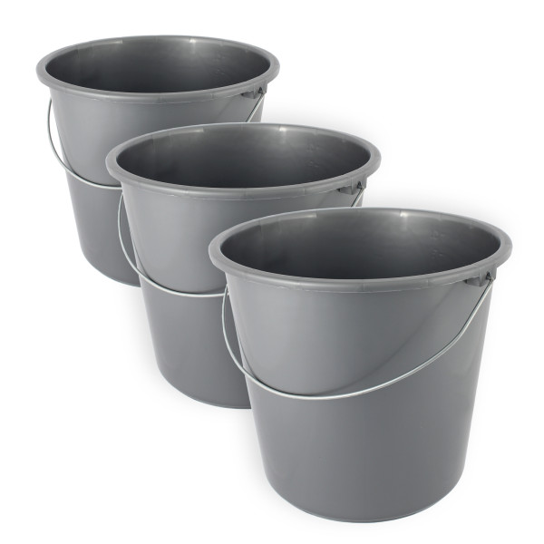 Haushaltseimer mit Metallbügel, 10 Liter,