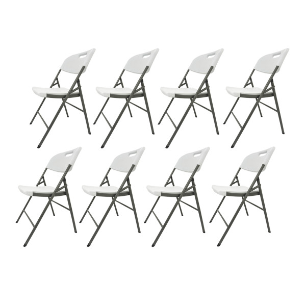 Klappstuhl Fritz weiß HDPE / Stahl 8er Set