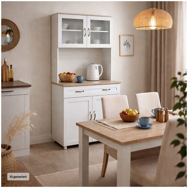 Küchenbuffet Küchenschrank Blanca Weiß