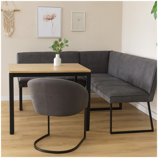 Eckbank Vemal 152 x 190 schwarz