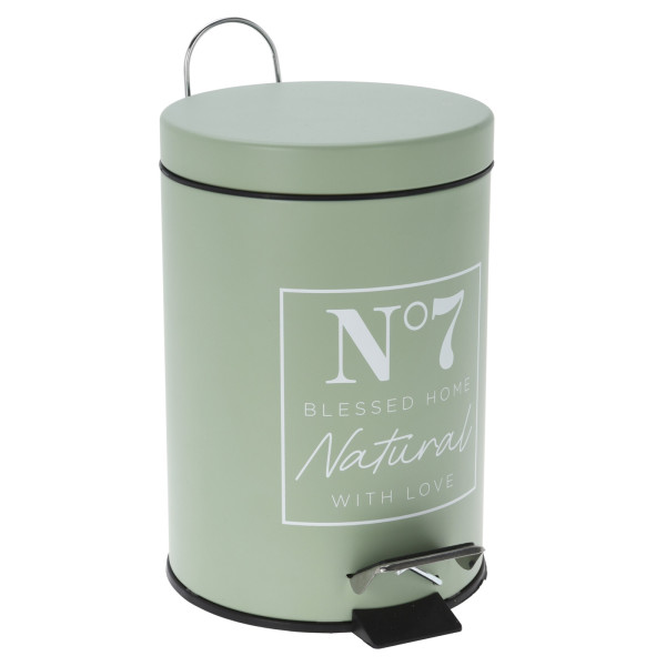 Treteimer 3 Liter schwarz weiß grün