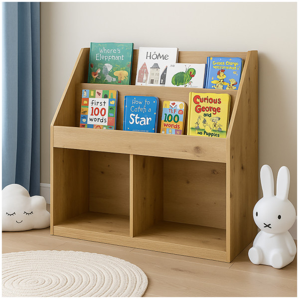 HTI-Living Bücherregal für Kinderzimmer Artisaneiche Kinderregal Aufbewahrungsregal mit 5 Fächern