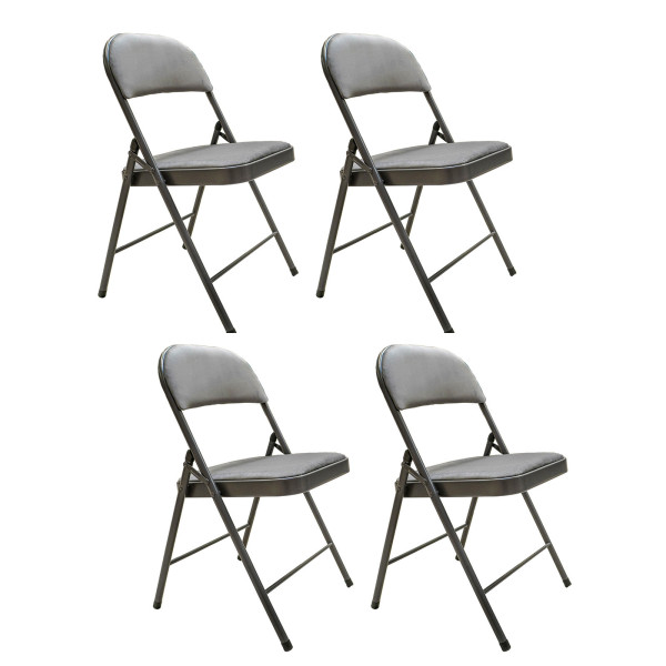 HTI-Living Grau Klappstuhl 4er Set