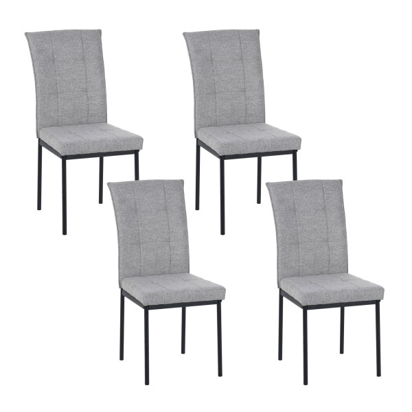 Stuhl Matthew hellgrau 4er
