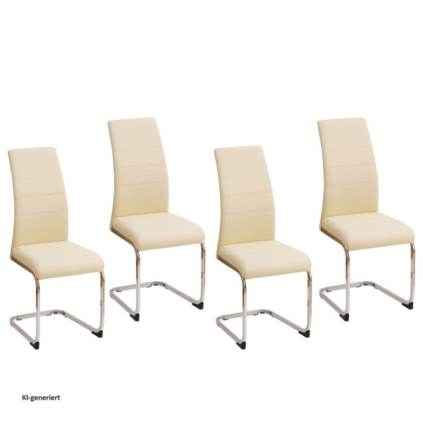 Schwingstuhl SallyC PU 4er Beige