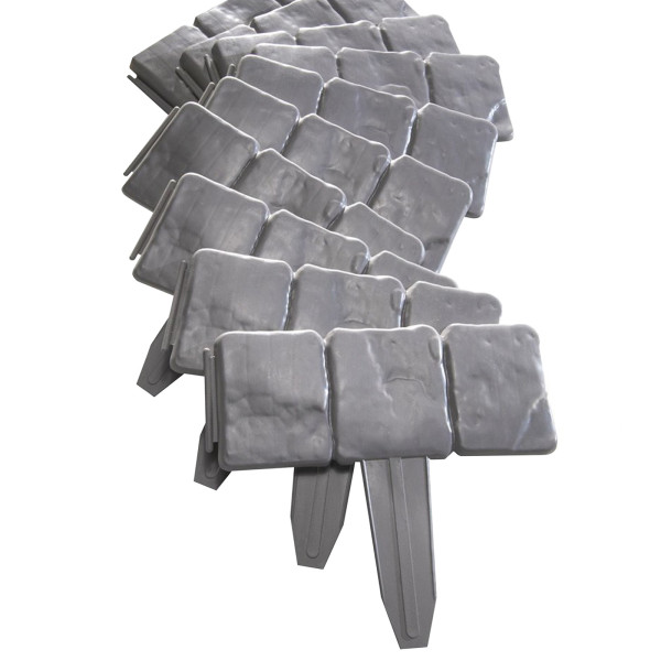 Beetkantenset Nessa Solar Steinoptik, 20teilig, s