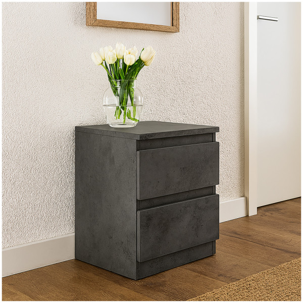 Kommode Thekla 2 Schubladen beton