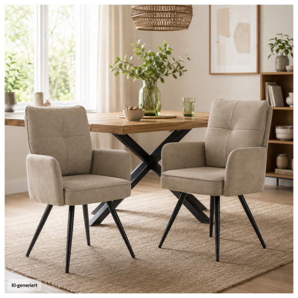 Stuhl Kyra2M beige