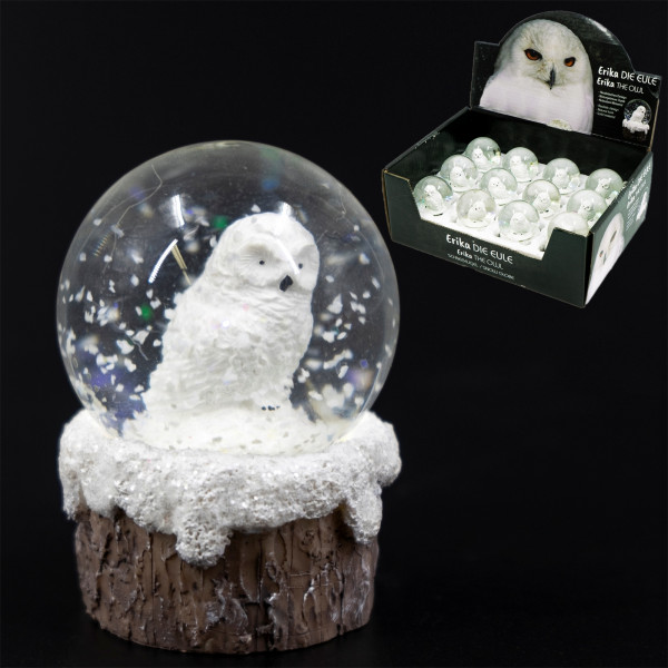 HTI-Living Schneekugel-Schneeeule Herbst/Winterdekoration