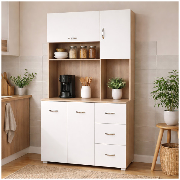 Küchenschrank Blanca Sonoma Weiß