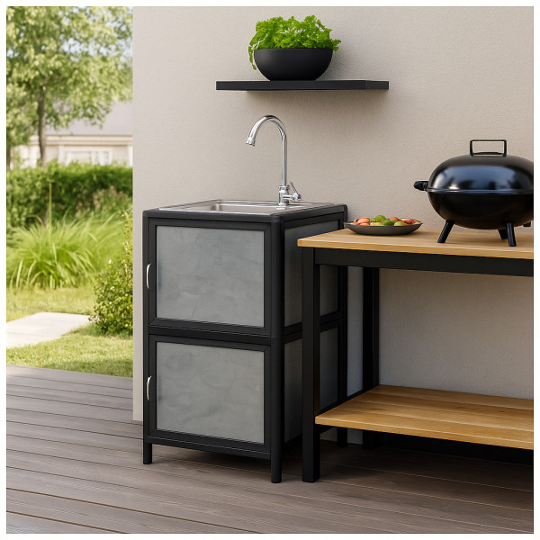 Outdoorspüle Gerti S 46x41x83cm grau