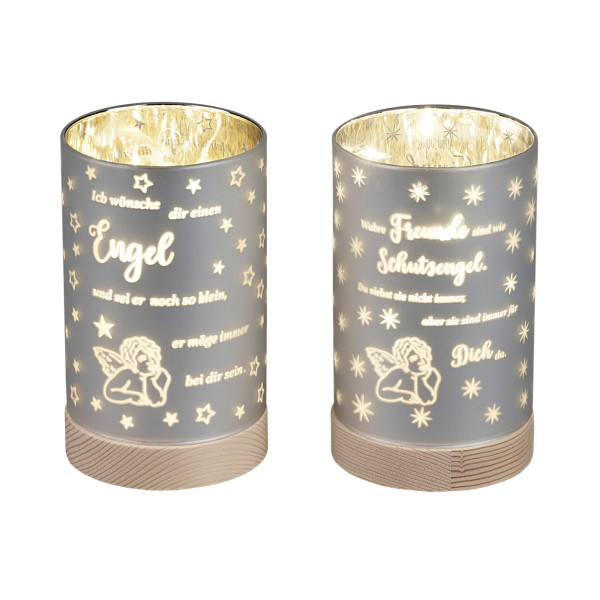 Deko-Licht 15cm Spruch + Timer