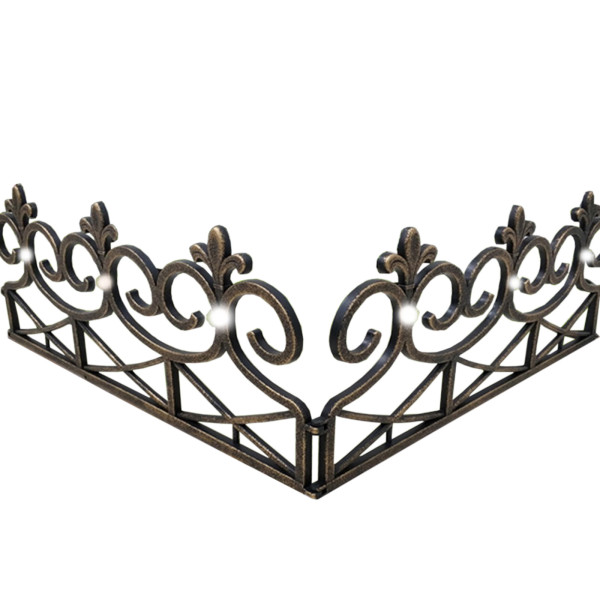 Zierzaun Nessa Solar, Lilie, 8teilig, schwarz