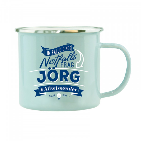 HTI-Living Jörg Echter Kerl Emaille Becher