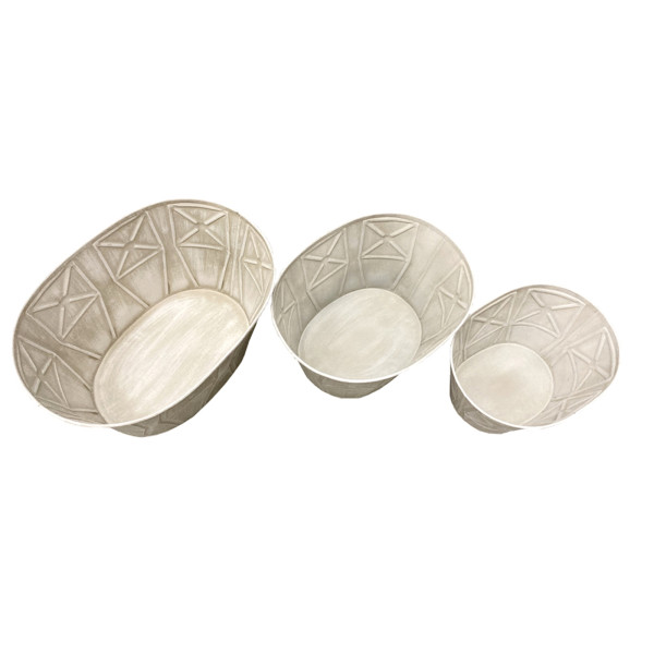 Zierwanne Julia 3er Set Julia Antikweiss Metall