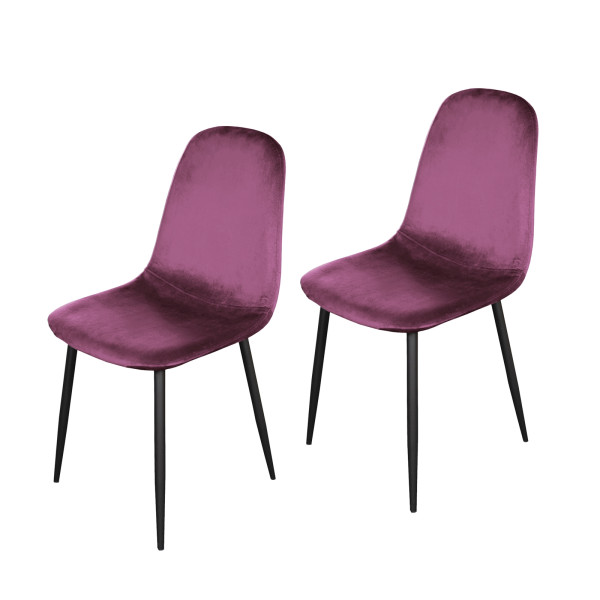 Stuhl Savannah Velvet Pink 2er-Set