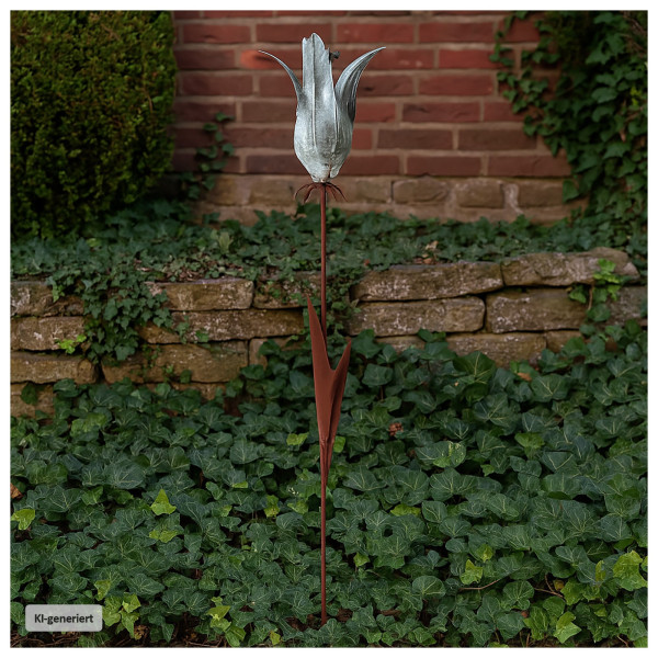 Blumenstecker Celia_02 Rostbraun Metall