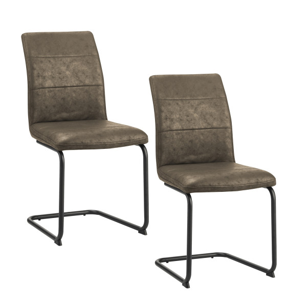 Schwingstuhl Enie Antikbraun 2er Set