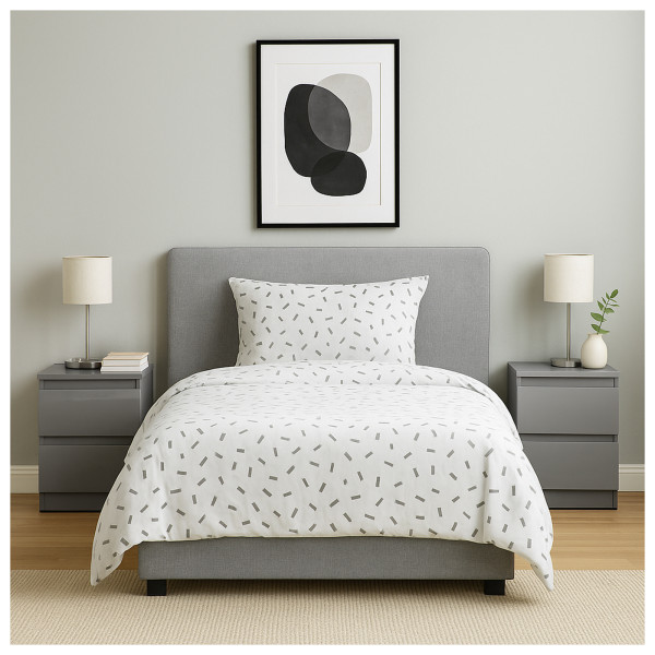 Nachtschrank Kenji grau 2er-Set