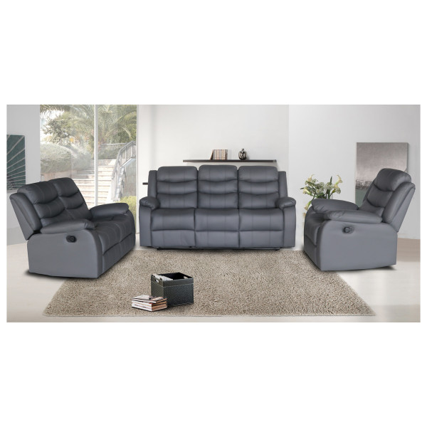 HTI-Living Kirwall Anthrazit Sofagarnitur mit Relaxfunktion