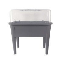 HTI-Living mit Frühbeetabdeckung Grau Hochbeet Nessa HTI-Living mit Frühbeetabdeckung Grau Hochbeet Nessa