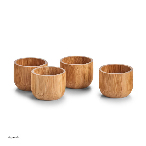 Eierbecher-Set, 4-tlg., Bambus