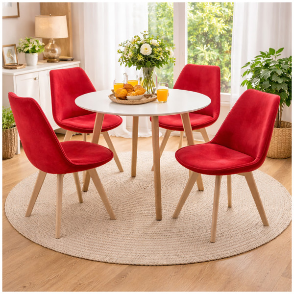 Stuhl Atlanta Velvet Rot