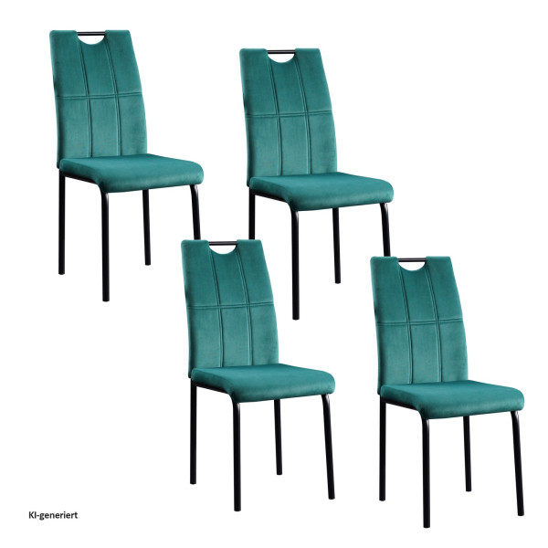Stuhl Denton Velvet grün