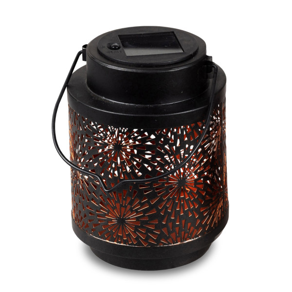 Laterne 11x16cm Solarlicht sort