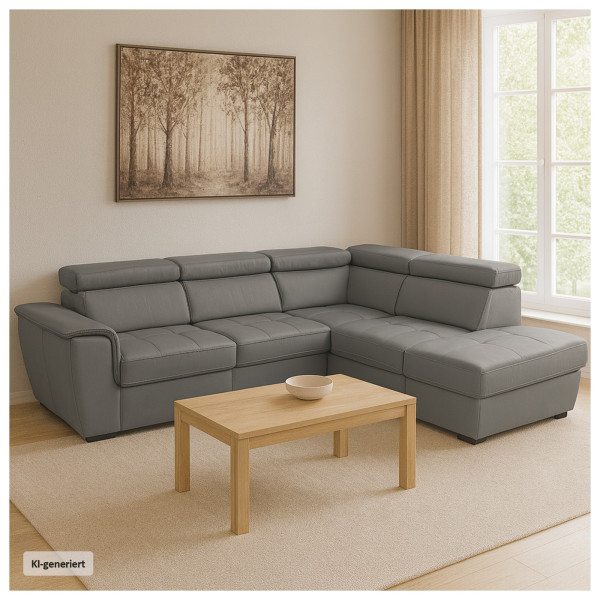 Ecksofa Sandy rechts grau