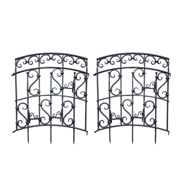 Rankgitter Nessa Ornament 2er-Set Schwarz