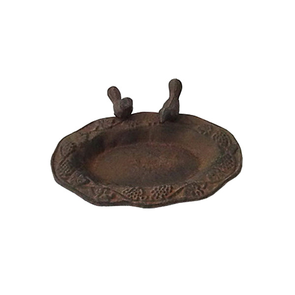 Vogeltränke Verena antik braun Metall