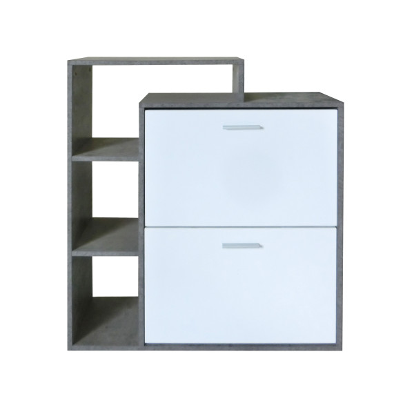 HTI-Living Lisa Beton-Weiß Schuhschrank