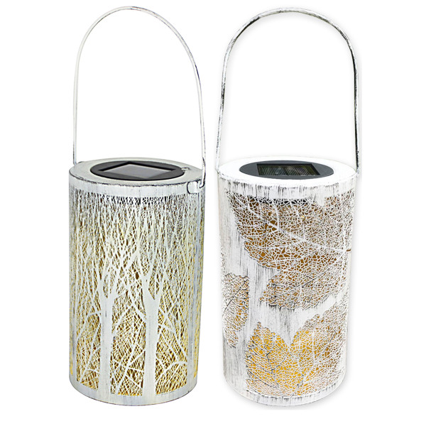 Solarlaterne Luna Blatt/Baum 2er Set