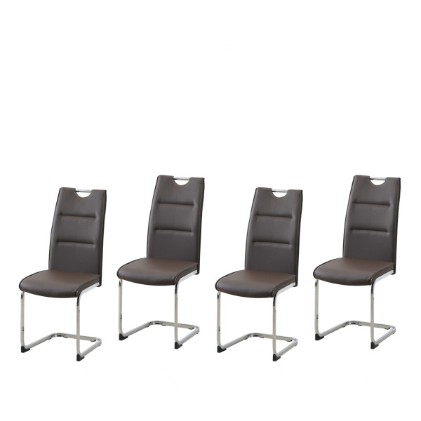 Schwingstuhl DannyC PU Braun 4er Set