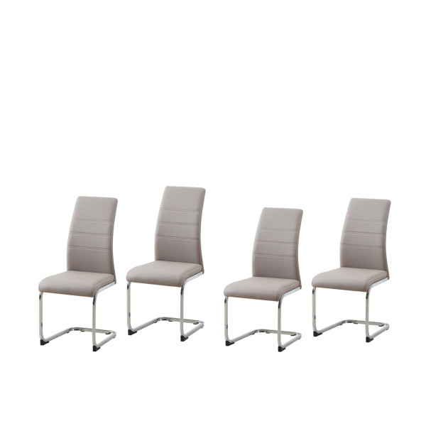 Schwingstuhl SallyC PU cappuccino 4er Set